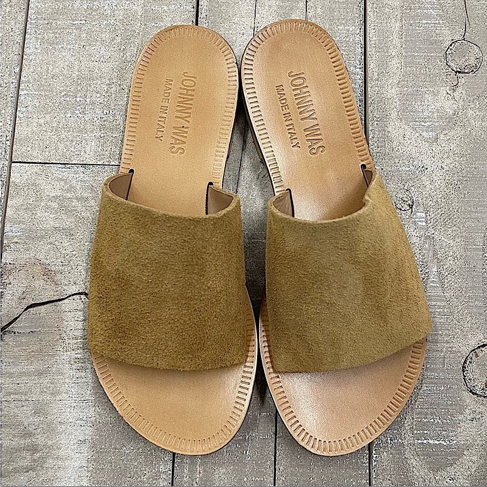 Johnny Was Camilla Suede Slide- NWT